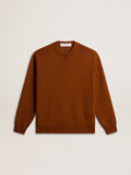Men's crew-neck sweater with logo on the back