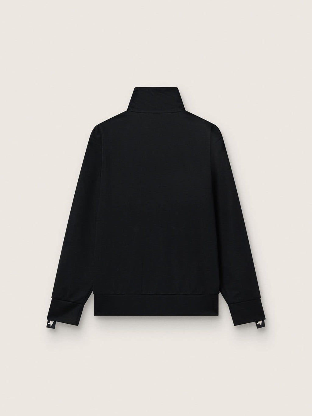 Men's black zipped sweatshirt with white stars