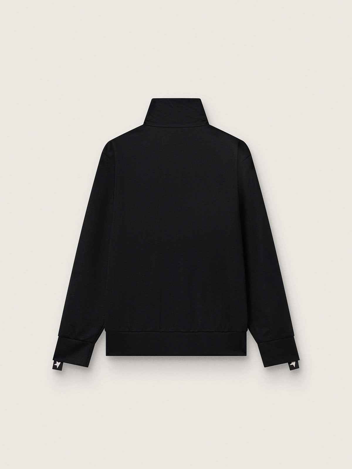 Men's black zipped sweatshirt with white stars