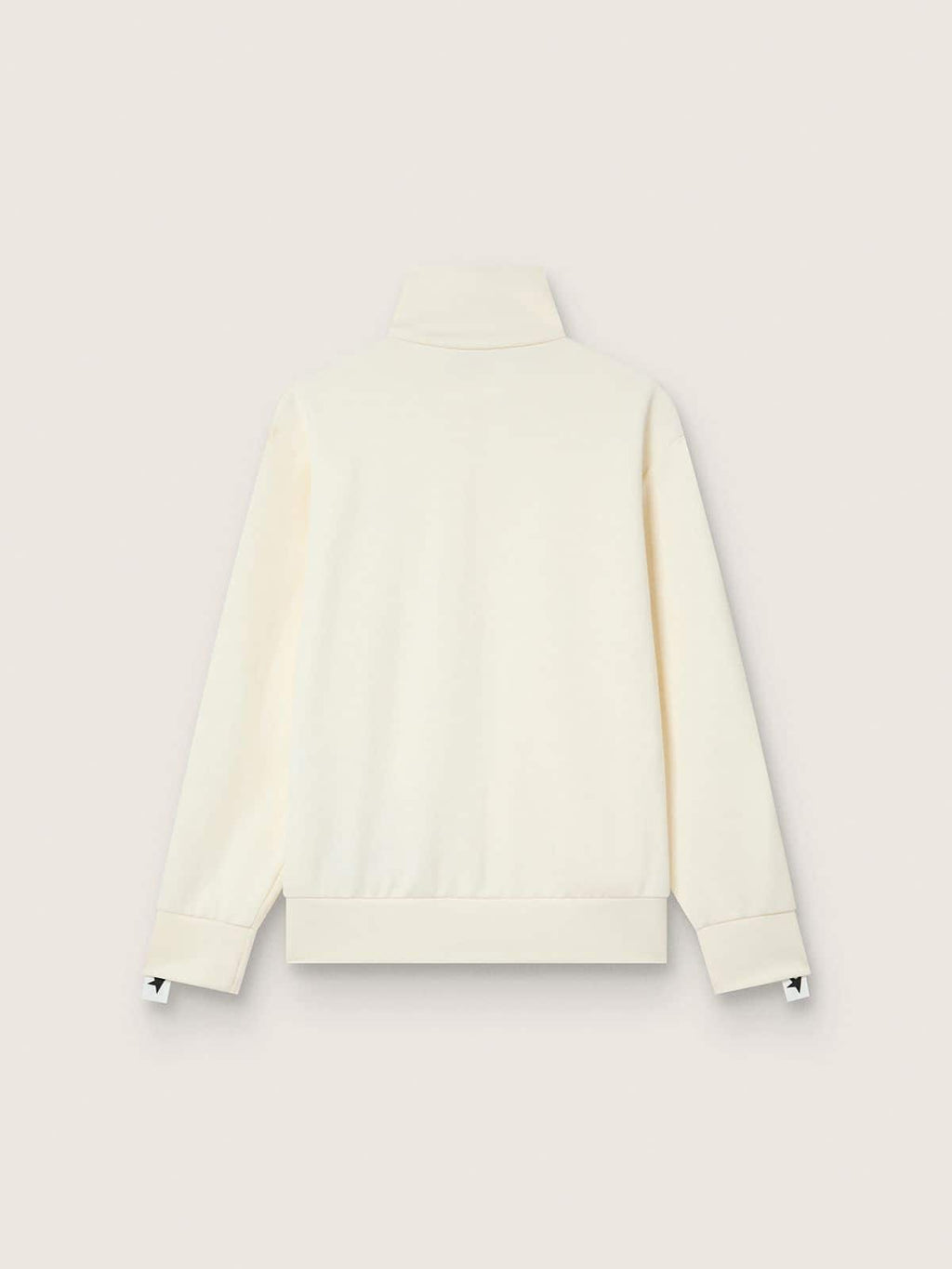 Men's papyrus white zipped sweatshirt with black stars