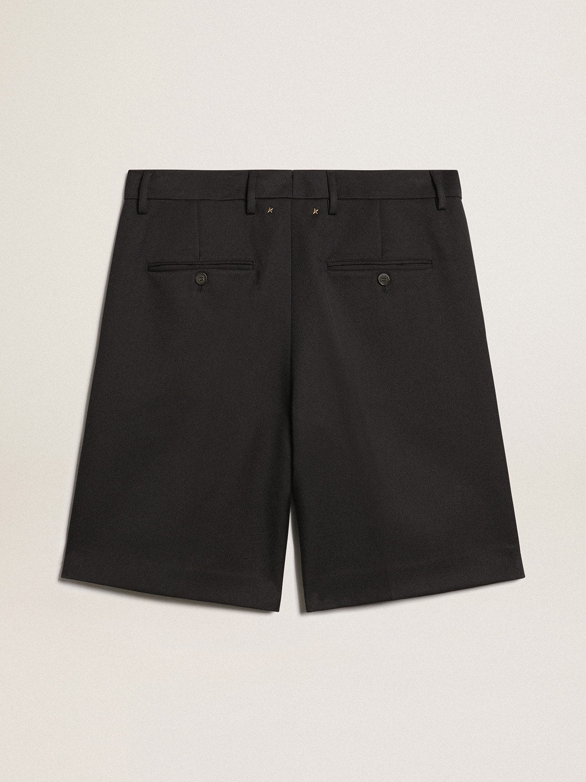 Men's bermuda shorts in dark blue wool