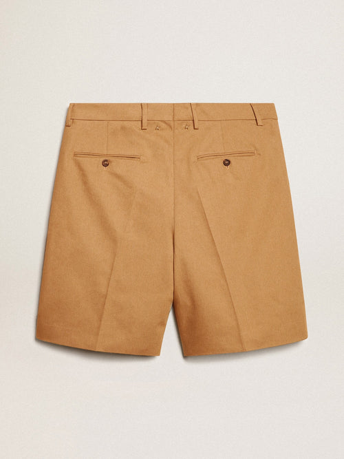 Men's Bermuda shorts in beige cotton
