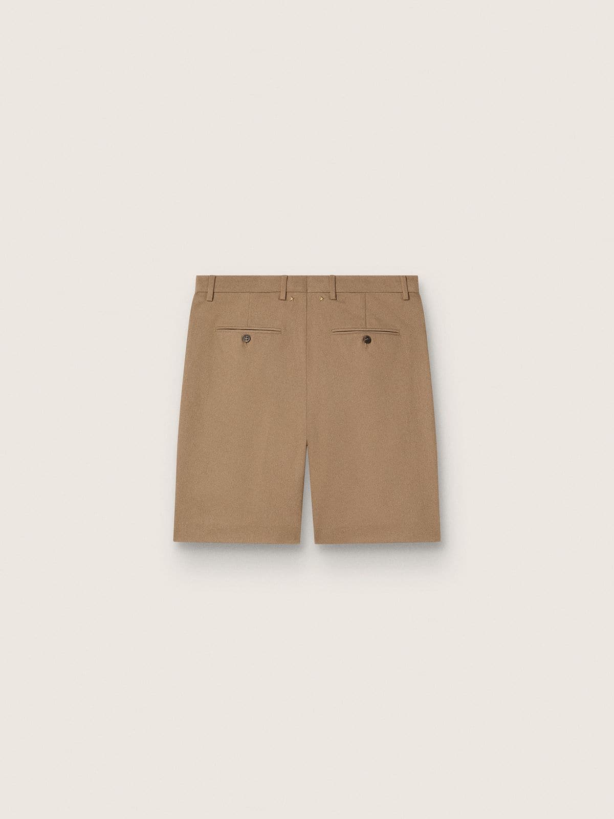 Men's Bermuda shorts in beige cotton