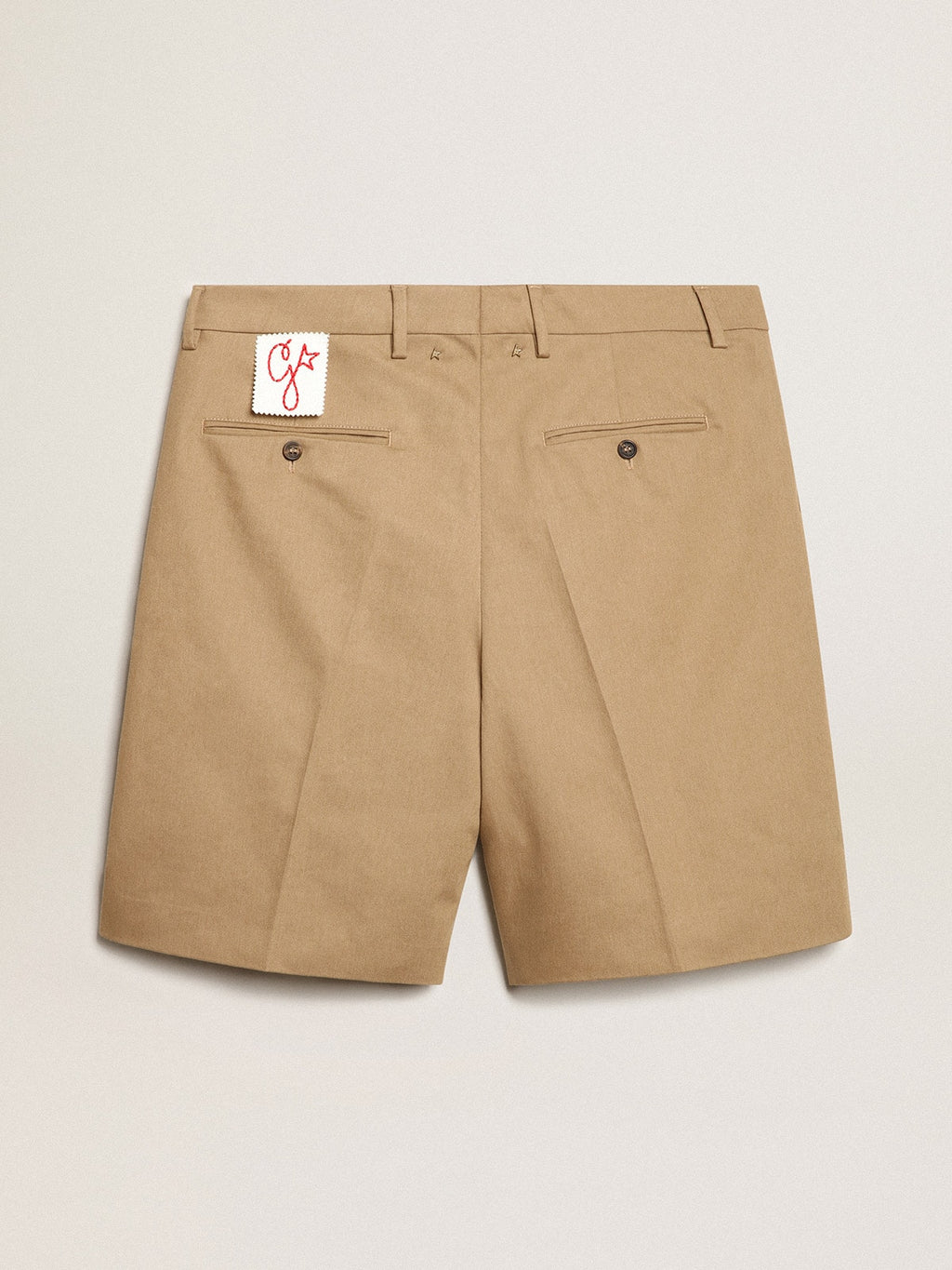Men's Bermuda shorts in beige cotton