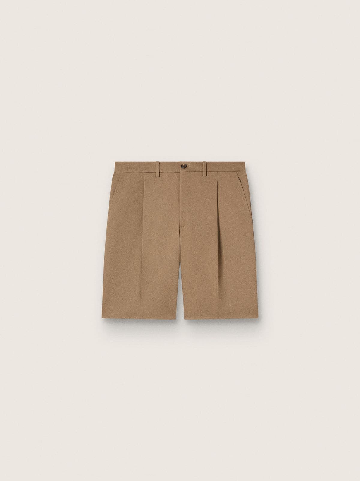 Men's Bermuda shorts in beige cotton