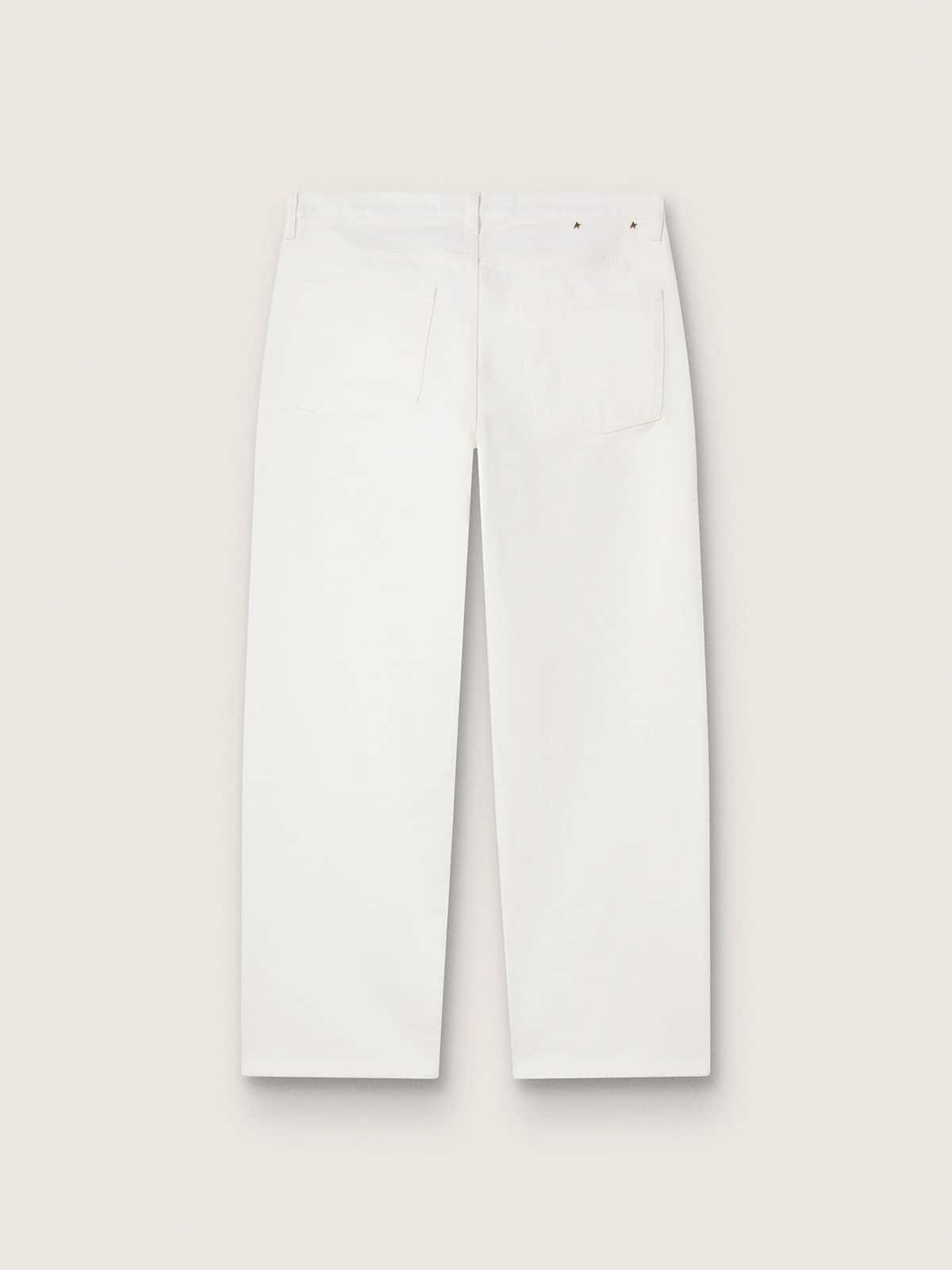 Men's white denim pants