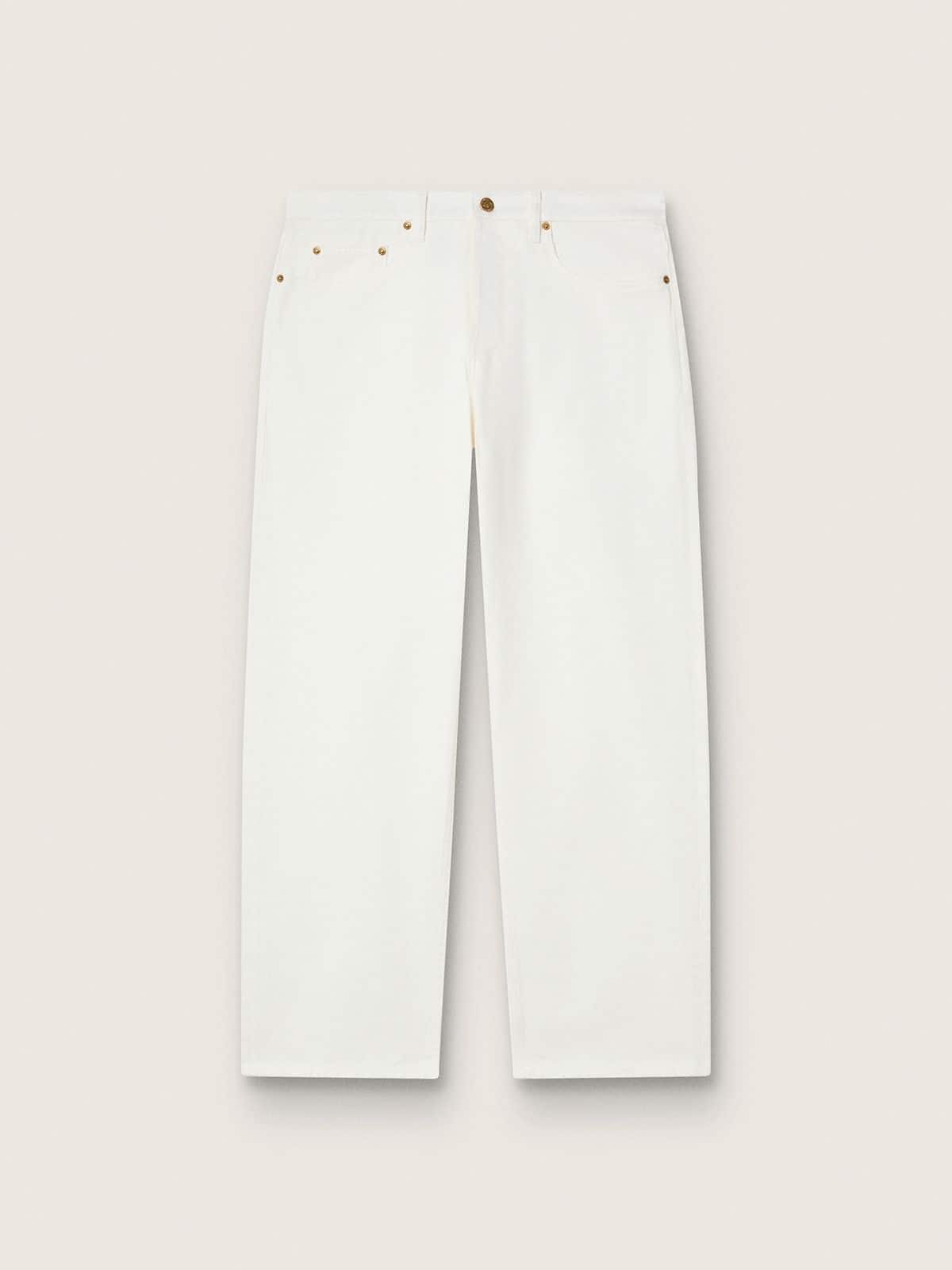 Men's white denim pants