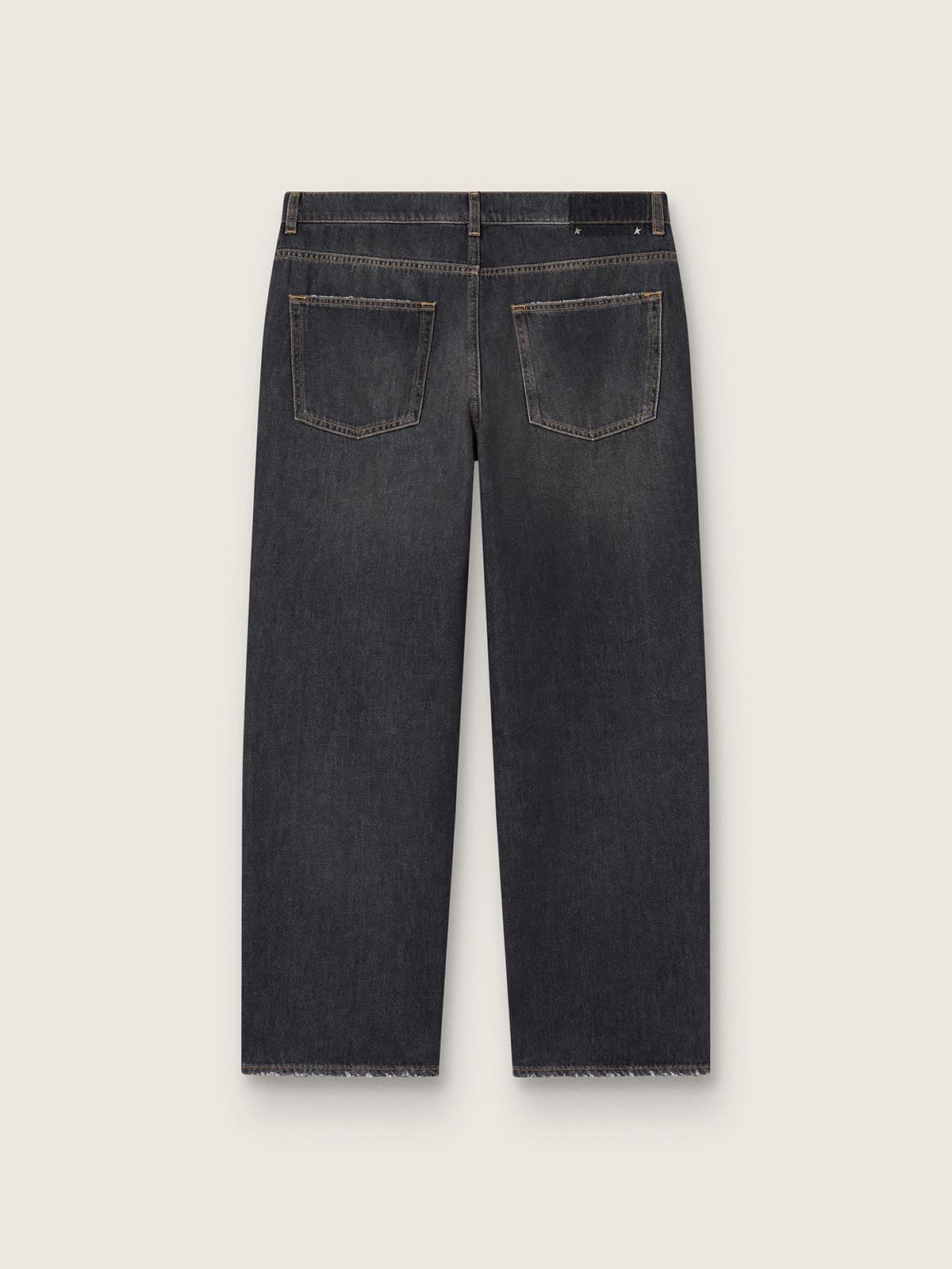 Men’s stonewashed-effect black jeans