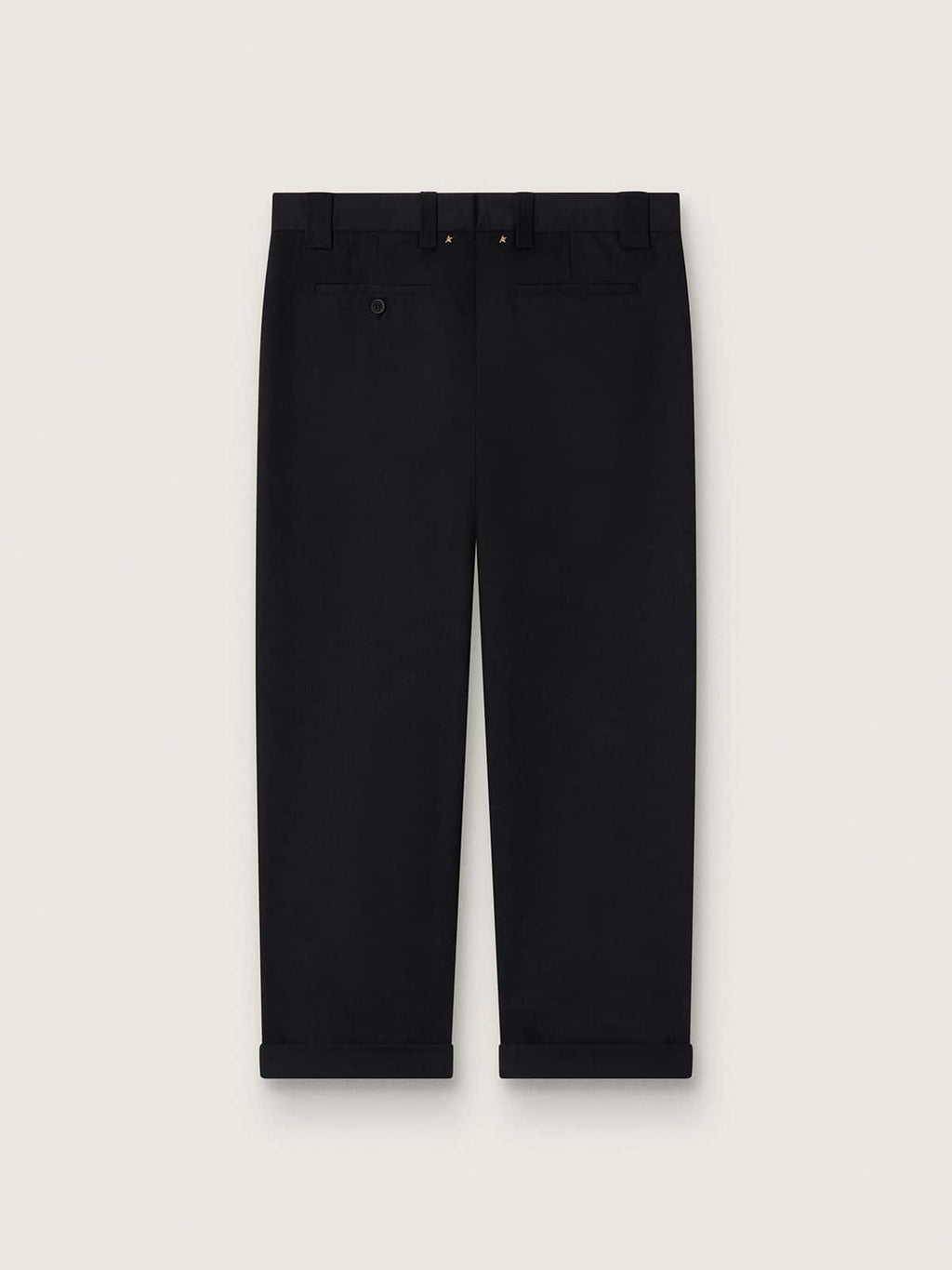 Men's black cotton chinos