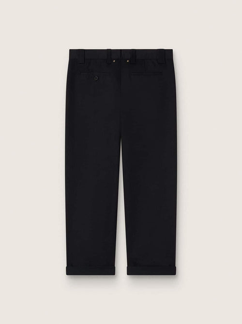 Men's black cotton chinos