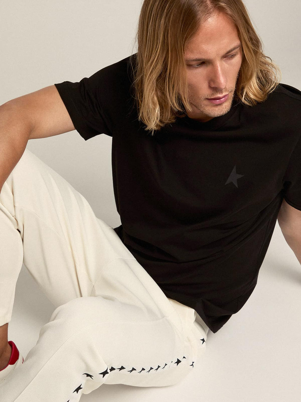Black Star Collection T-shirt with tone-on-tone star on the front