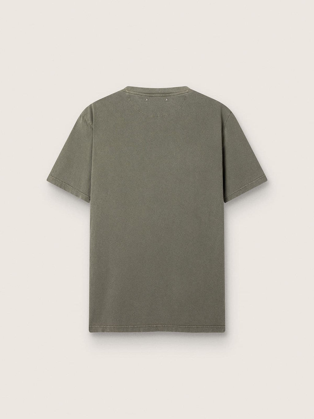 Men's olive green T-shirt with Golden lettering