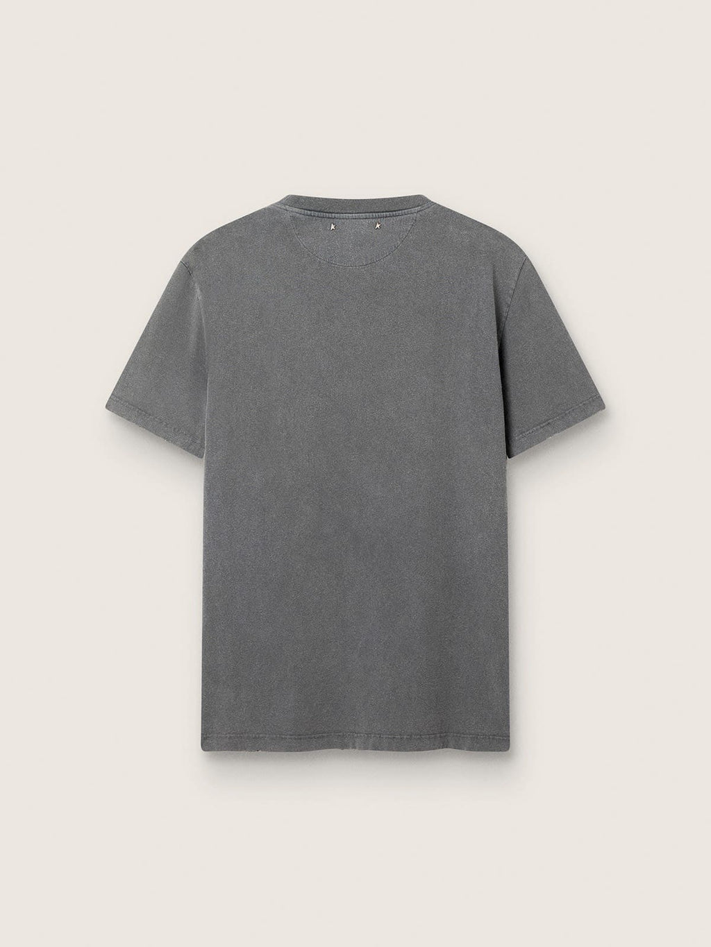 Men's anthracite gray T-shirt with distressed treatment