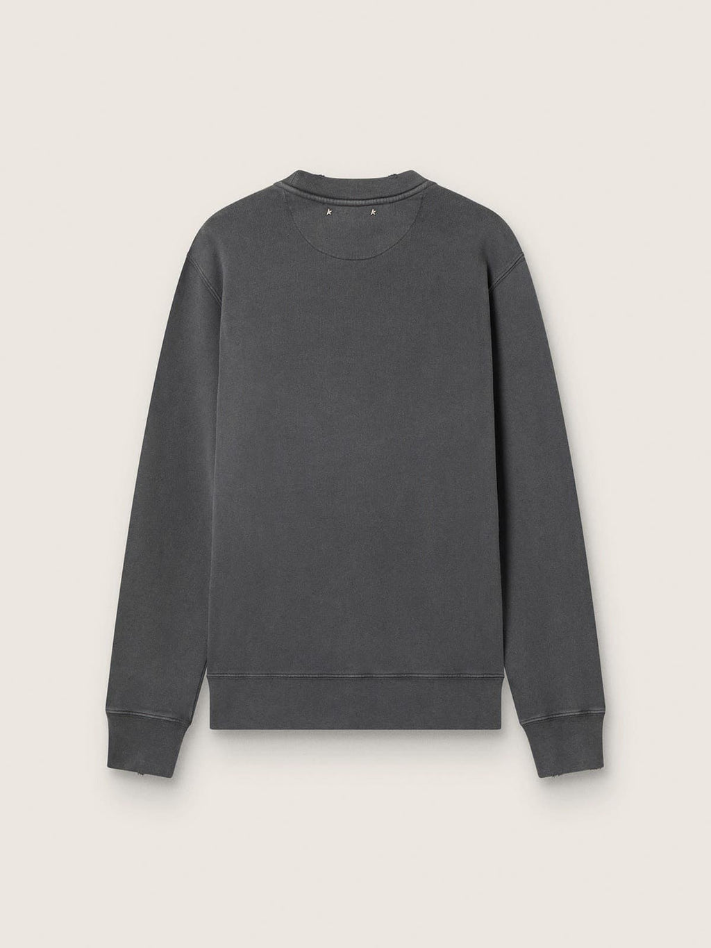 Men's gray sweatshirt with logo and distressed treatment