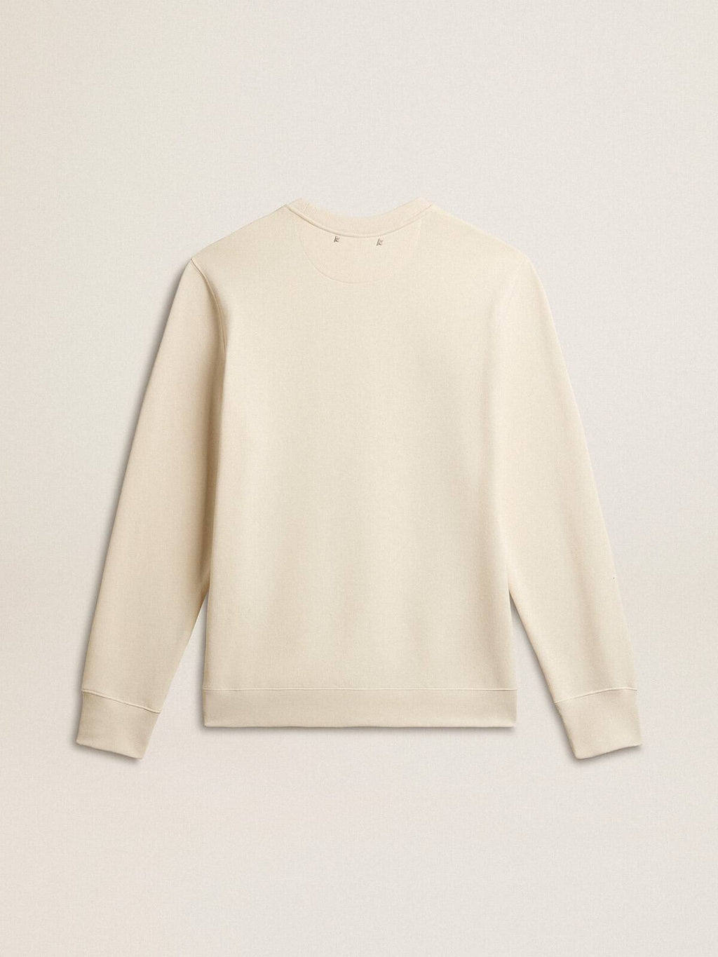 Men's cotton crew-neck sweatshirt with embroidered lettering