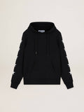 Black Alighiero Star Collection sweatshirt with contrasting white stars