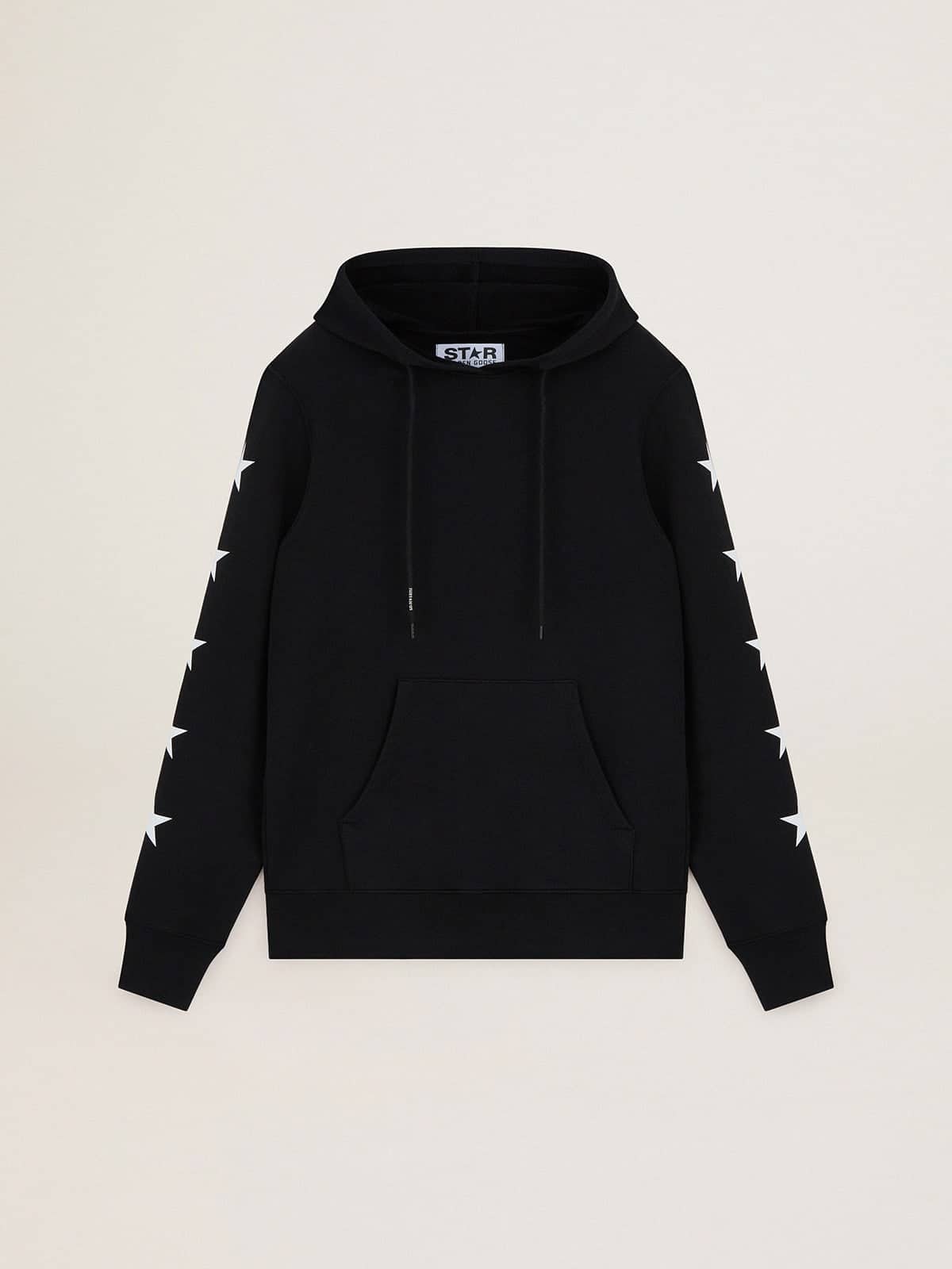 Black Alighiero Star Collection sweatshirt with contrasting white stars