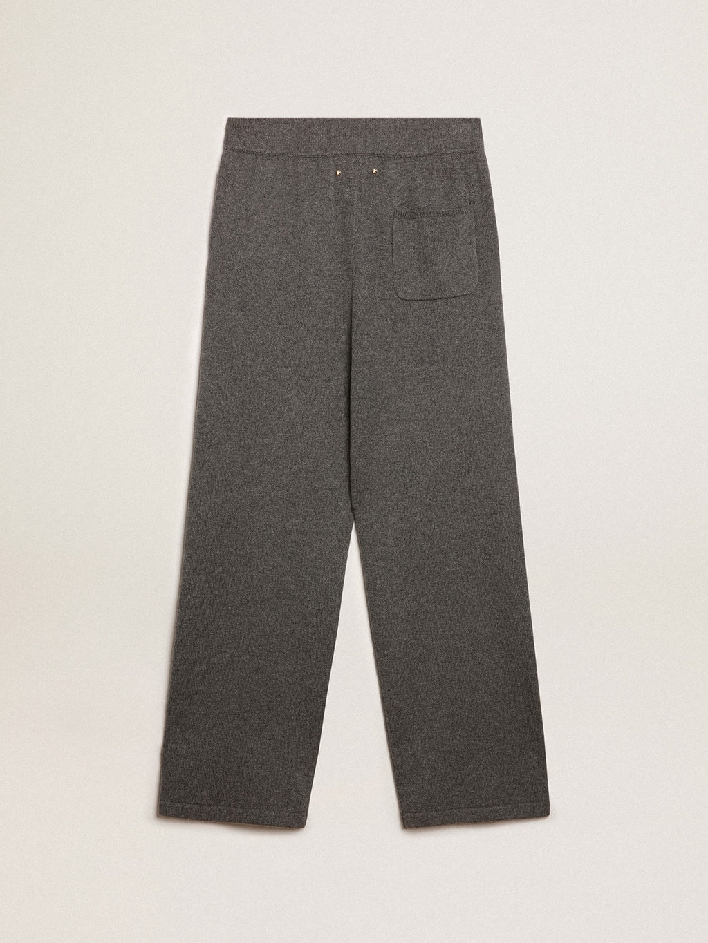 Men’s gray melange cashmere blend joggers