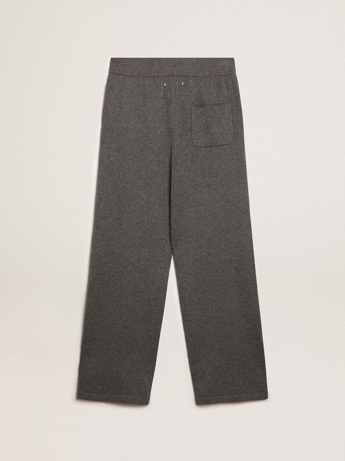 Men’s gray melange cashmere blend joggers