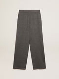 Men’s gray melange cashmere blend joggers