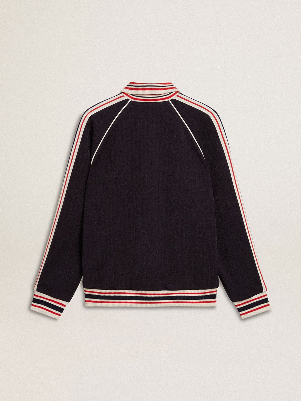Men’s dark blue zipped sweatshirt with white logo