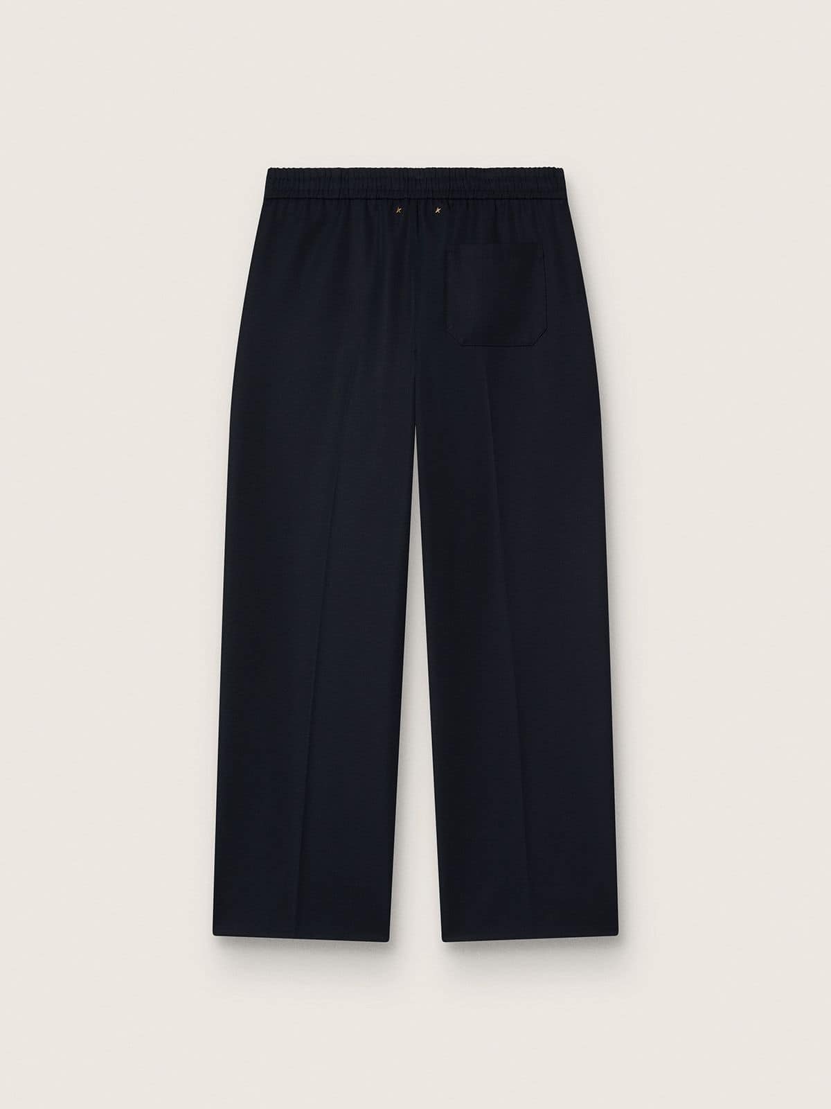 Men’s joggers in dark blue wool