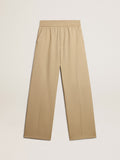 Men’s sand-colored joggers with pocket on the back