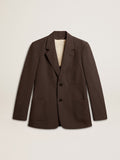 Men's tailored jacket in anthracite gray virgin wool
