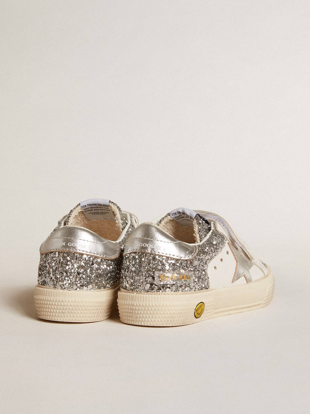 Bio-based May Teen in glitter with silver star and heel tab