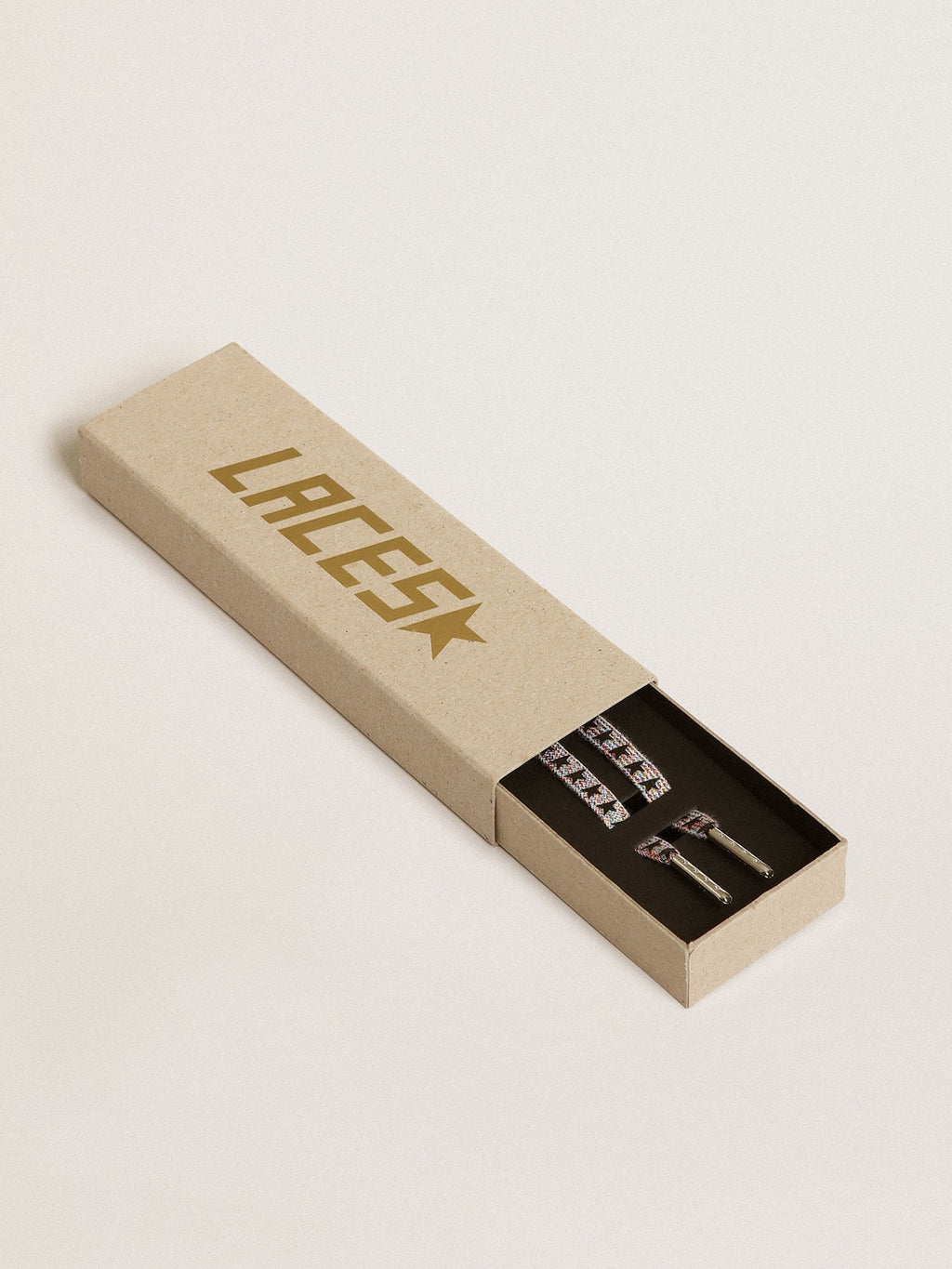 Multicolor Lurex laces with contrasting black stars