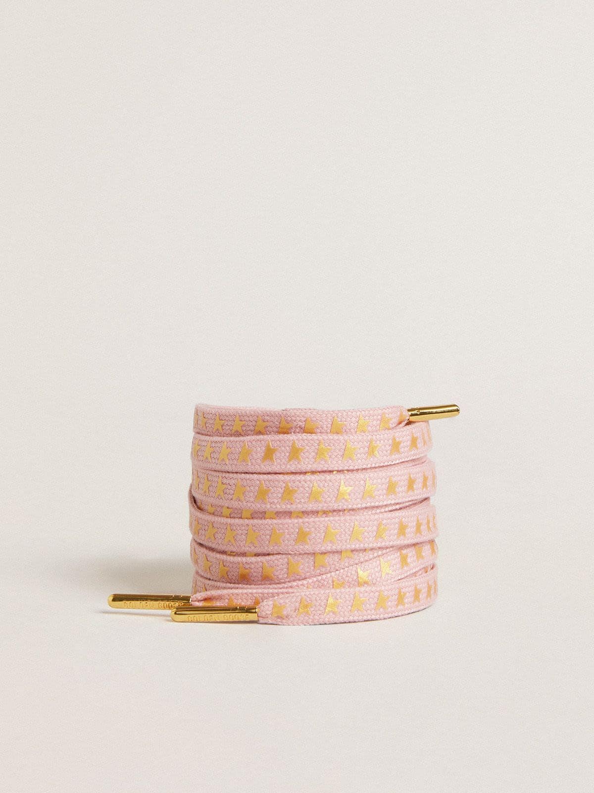 Pink cotton laces with contrasting gold stars