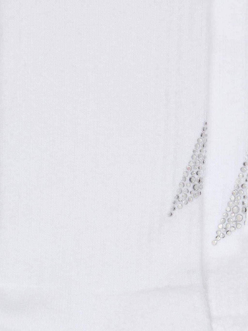 White socks with crystal star on the back