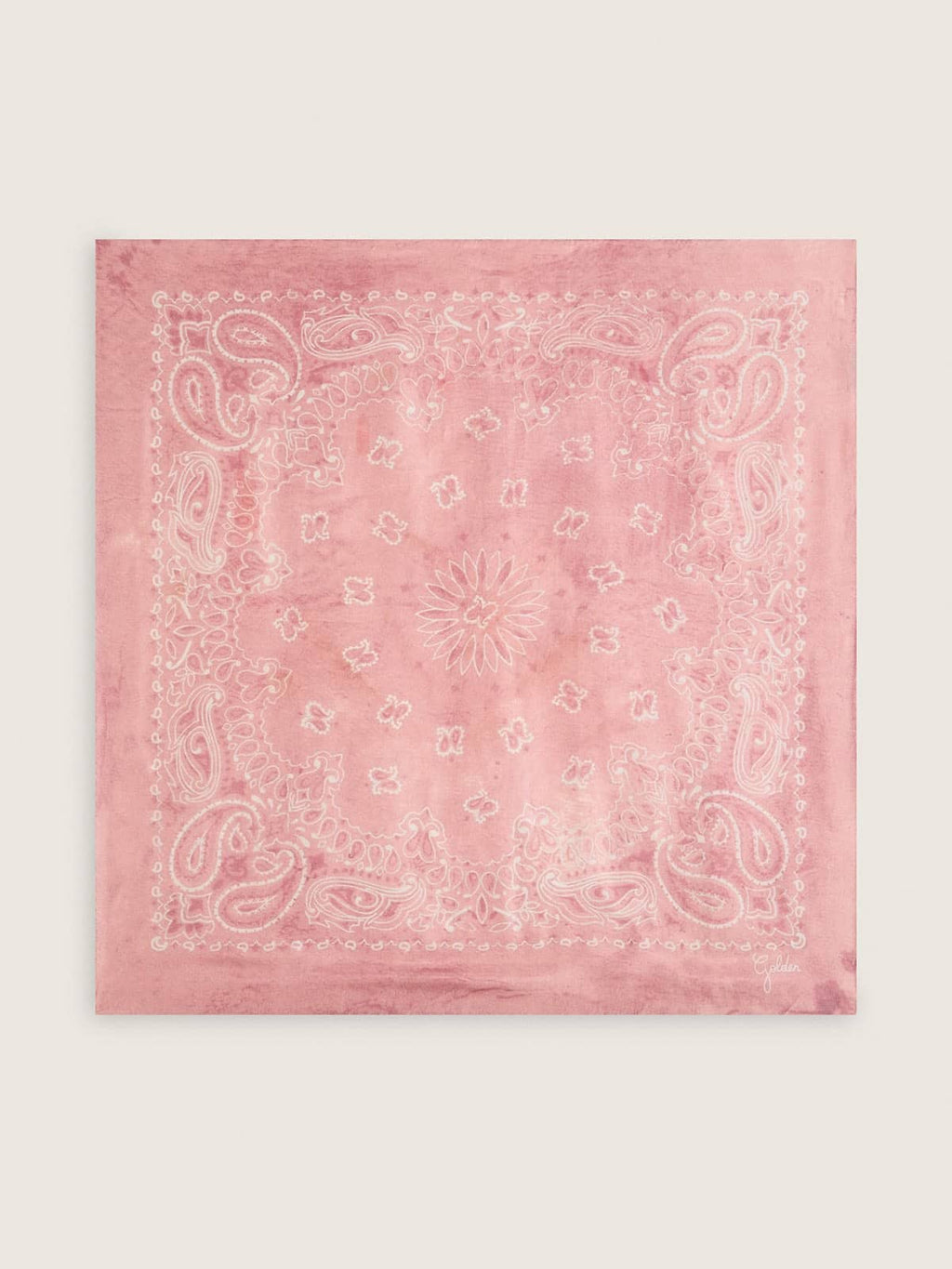 Old rose scarf with paisley print