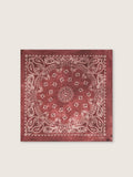 Burgundy scarf with paisley pattern