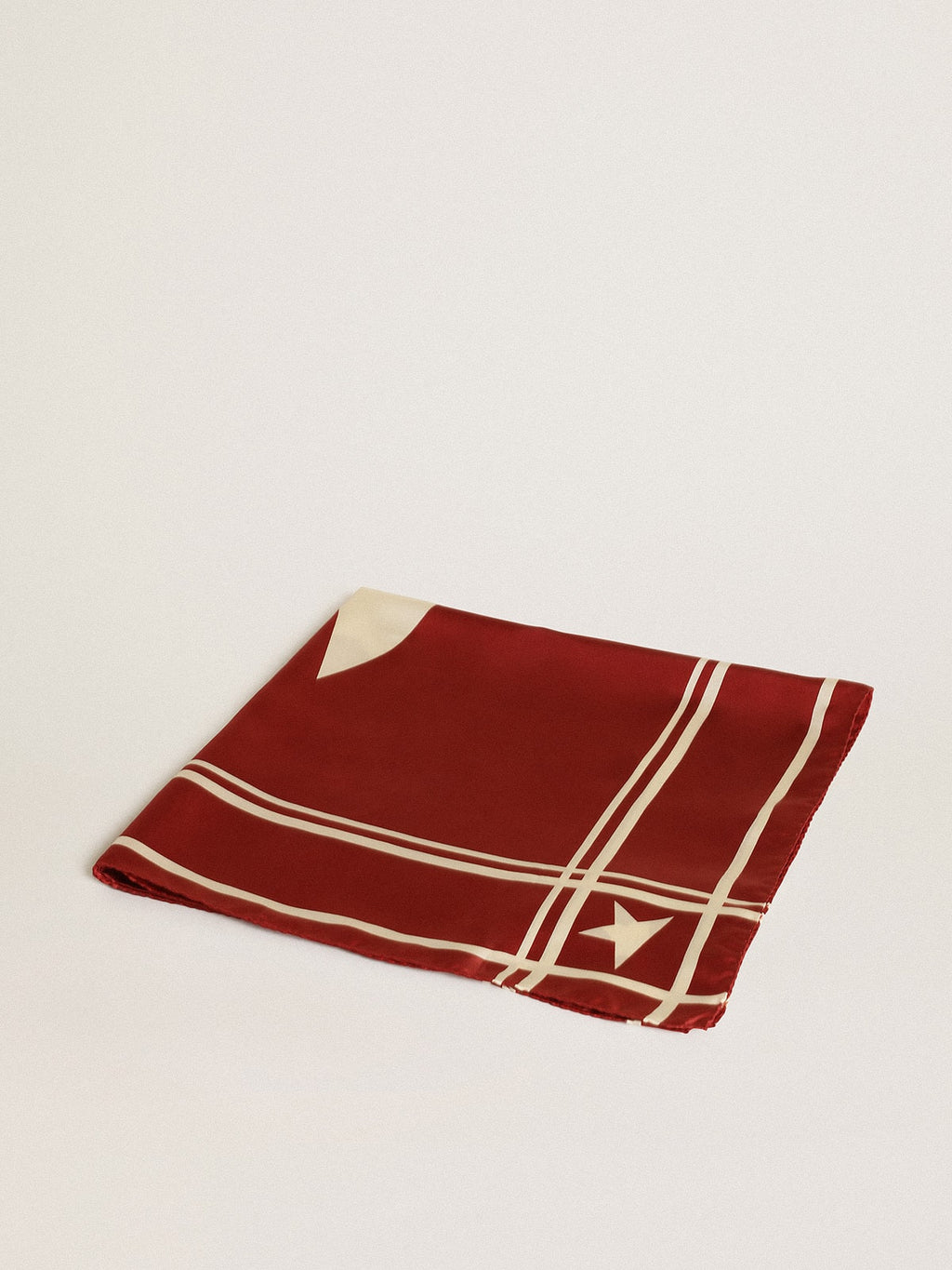 Red scarf with contrasting white stars and stripes