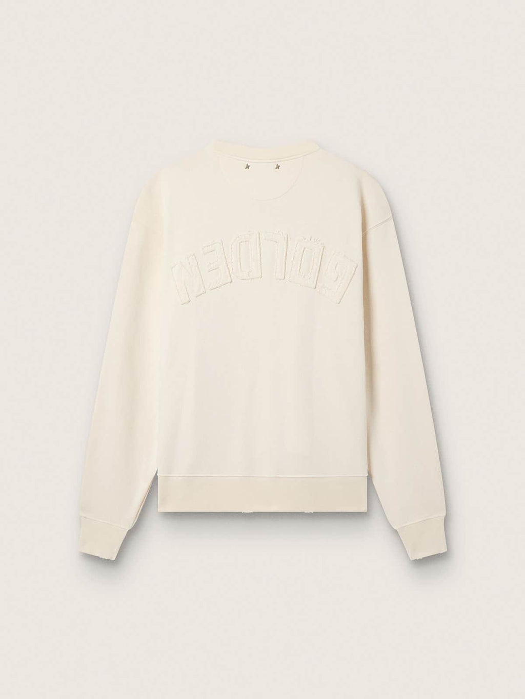 Sweatshirt in aged white with reverse logo on the back - Jersey Capsule