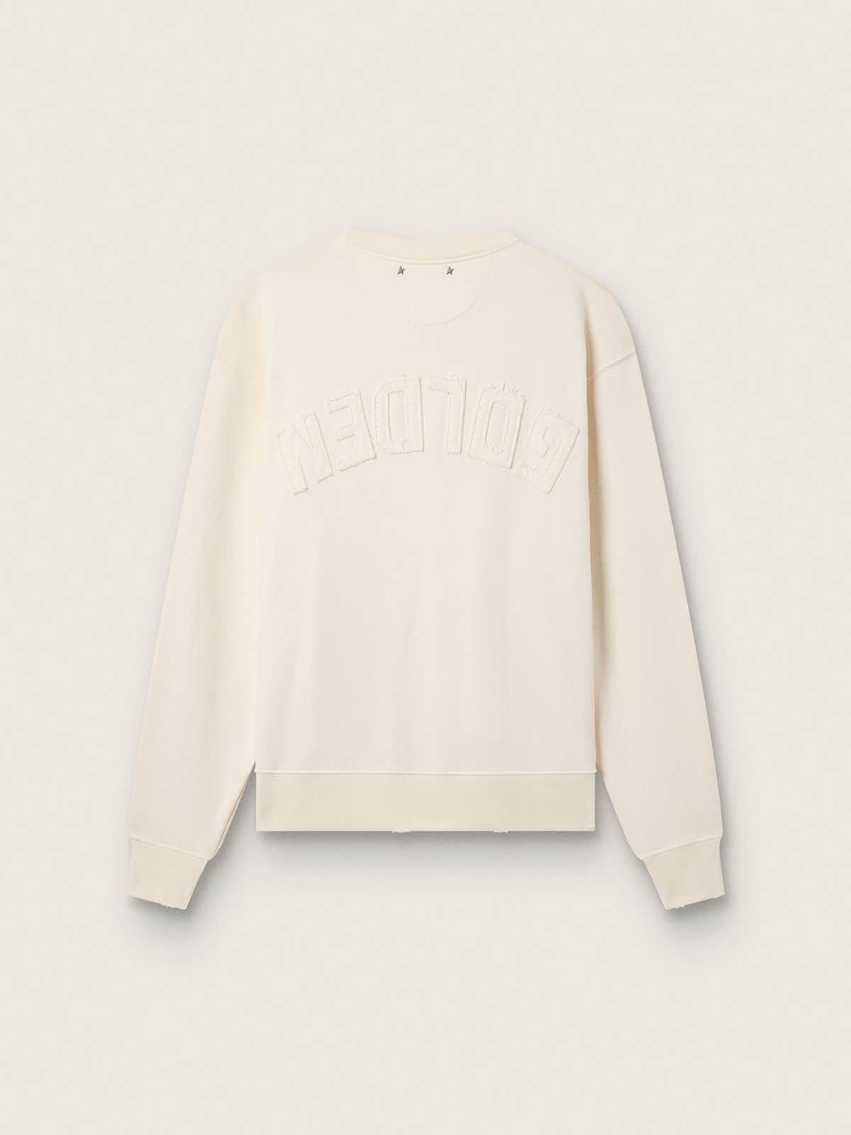 Sweatshirt in aged white with reverse logo on the back - Jersey Capsule