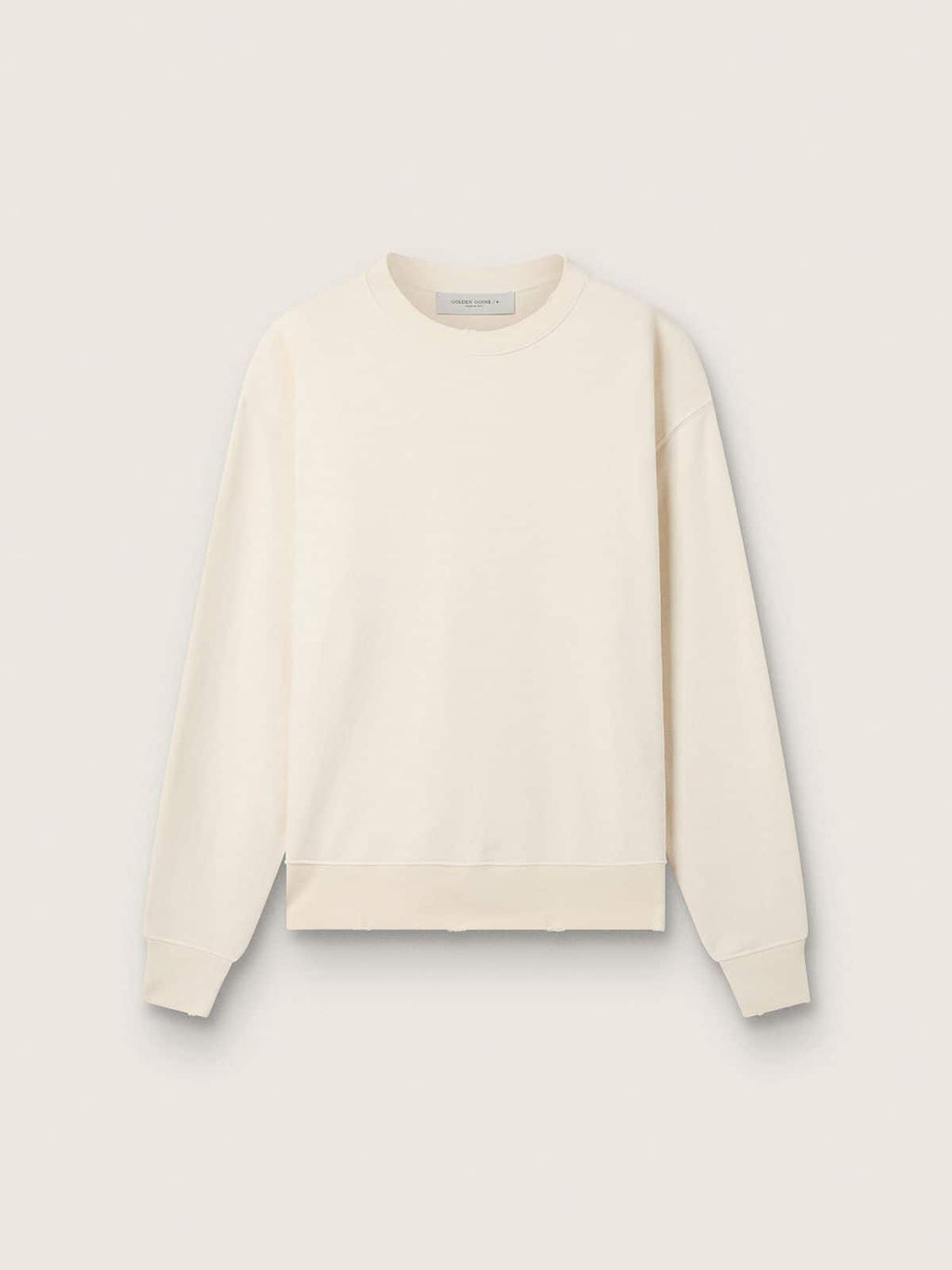 Sweatshirt in aged white with reverse logo on the back - Jersey Capsule