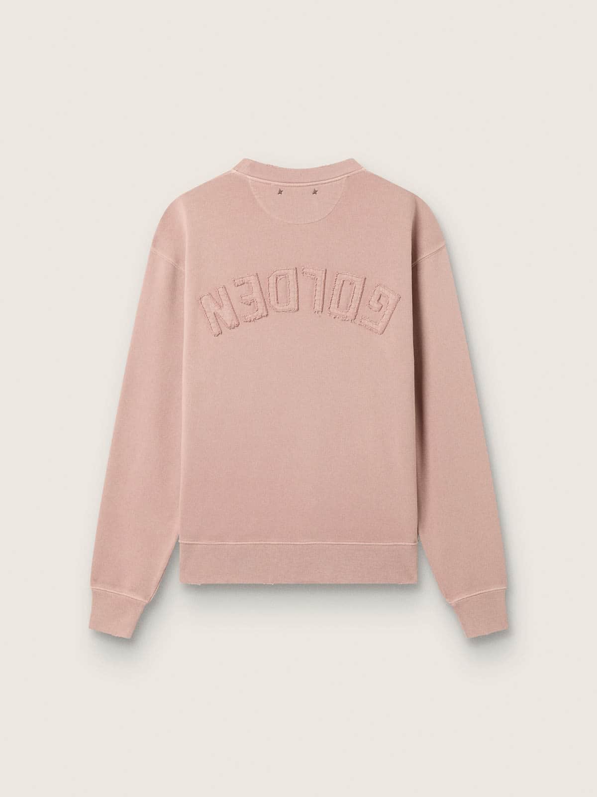 Powder-pink sweatshirt with reverse logo on the back - Jersey Capsule