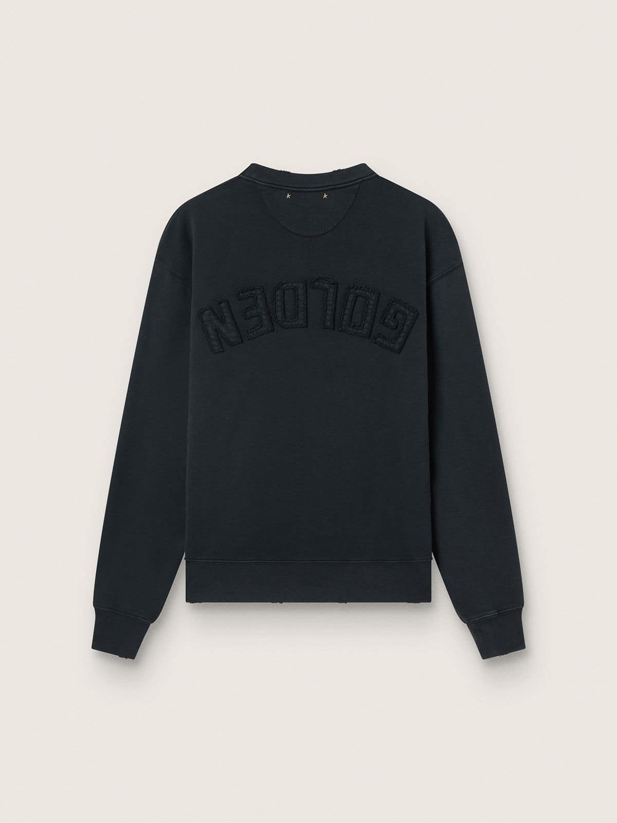 Sweatshirt in washed black with reverse logo on the back - Jersey Capsule