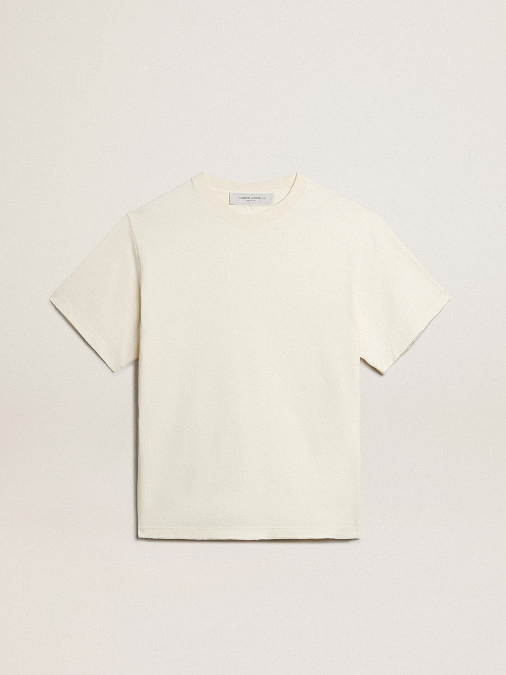 T-shirt in aged white with reverse logo on the back - Jersey Capsule