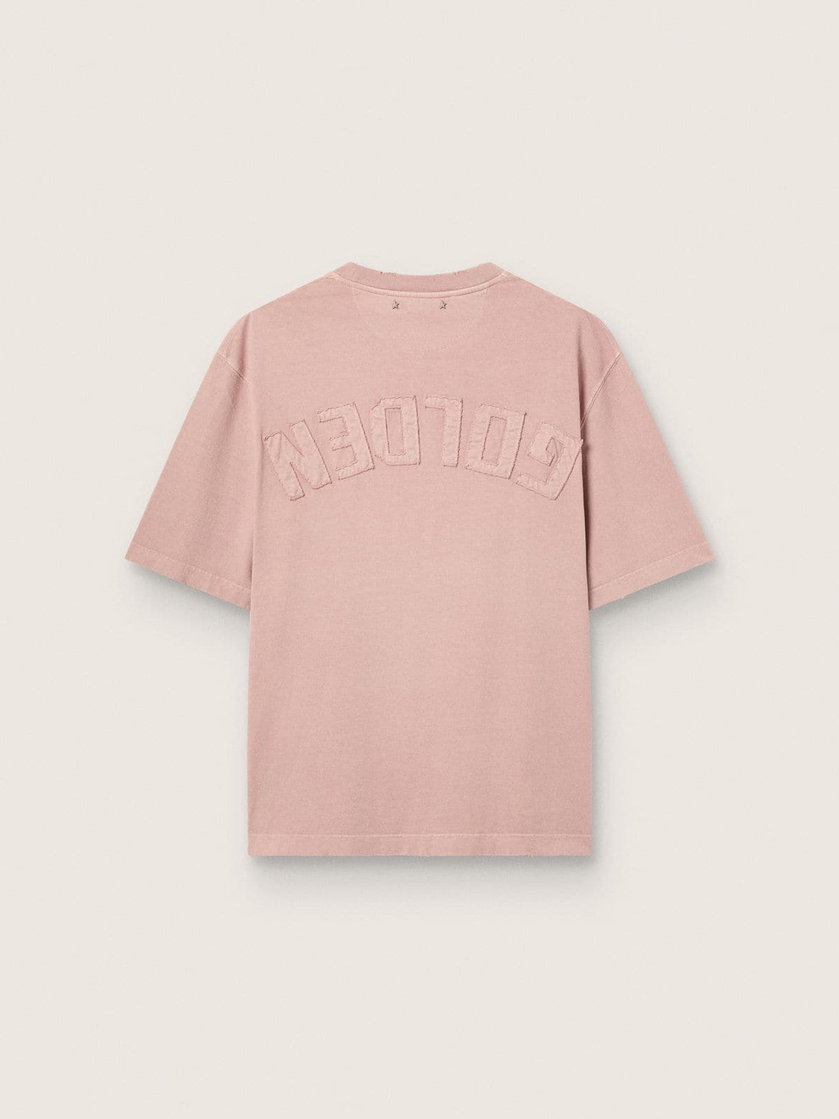 Powder-pink T-shirt with reverse logo on the back - Jersey Capsule