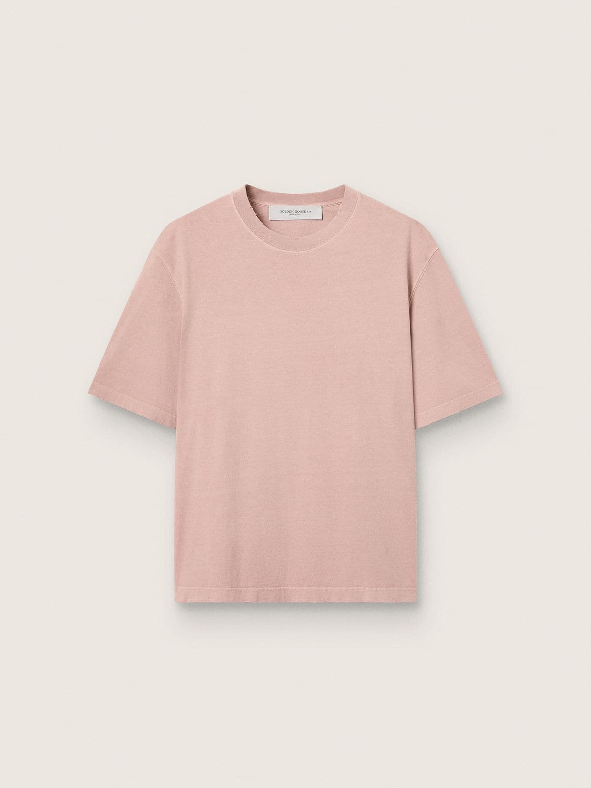 Powder-pink T-shirt with reverse logo on the back - Jersey Capsule