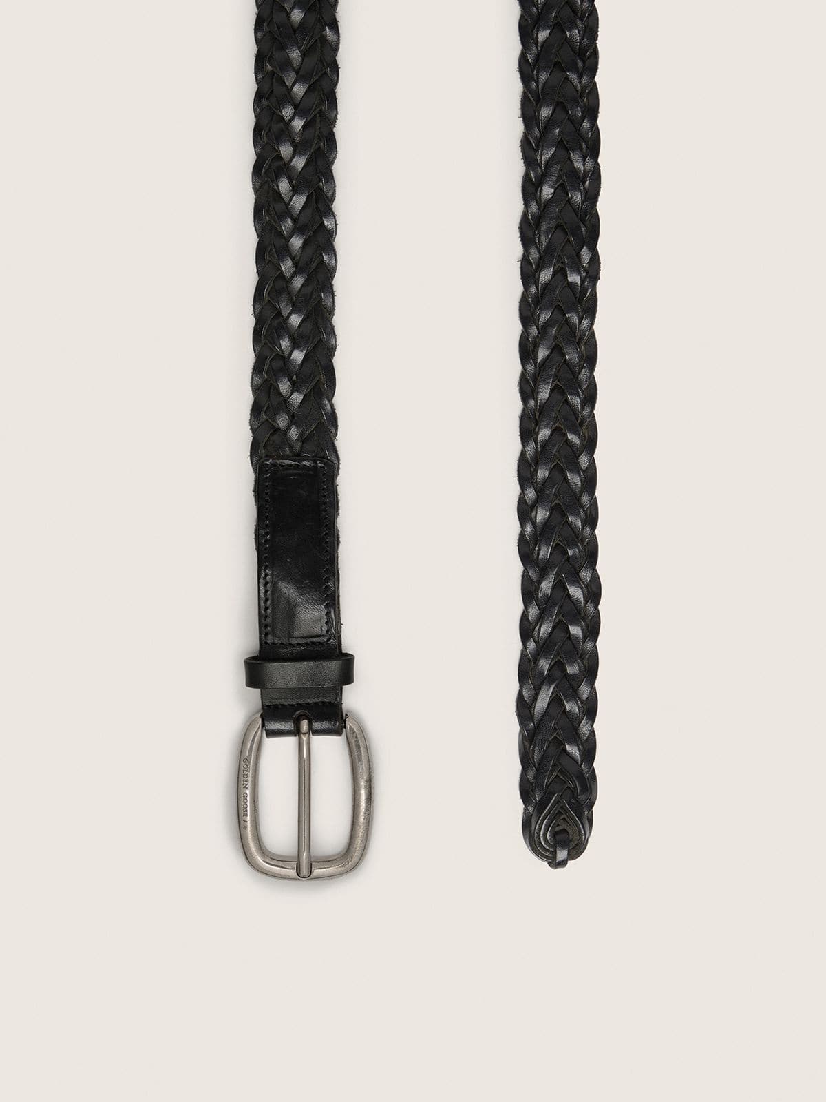 Women's belt in black leather