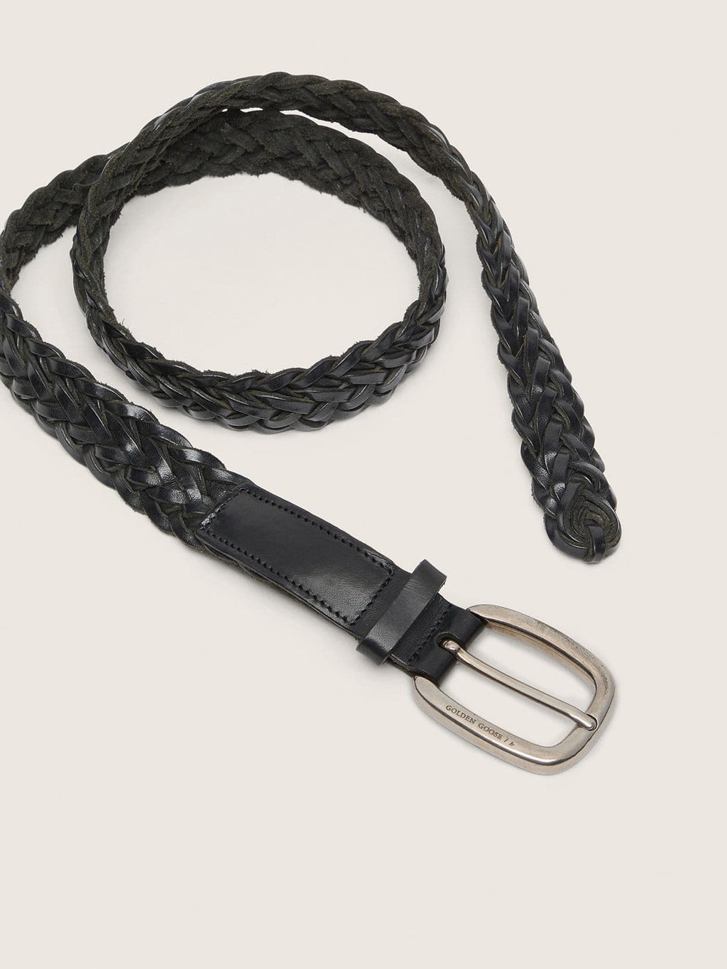 Women's belt in black leather
