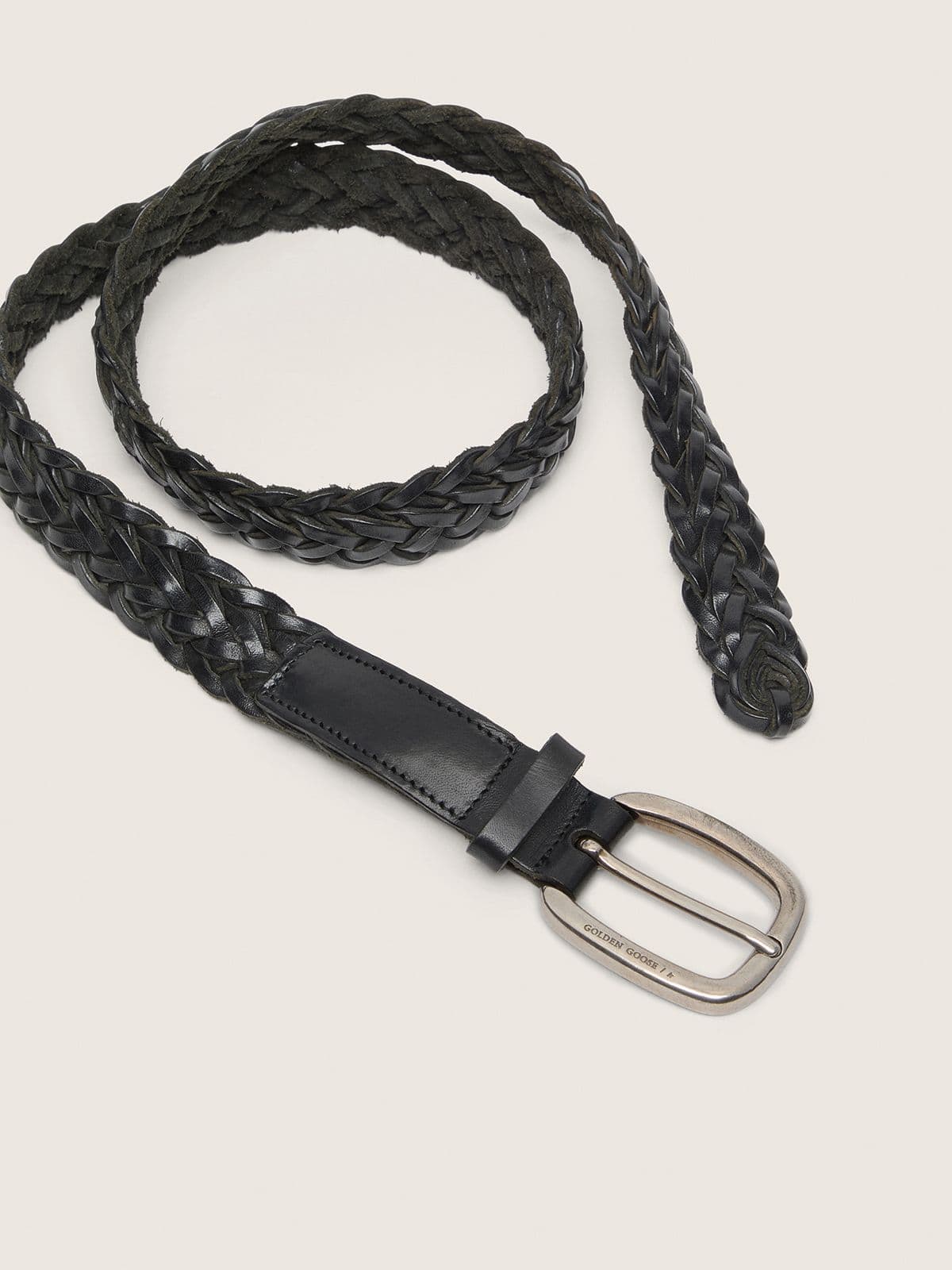 Women's belt in black leather