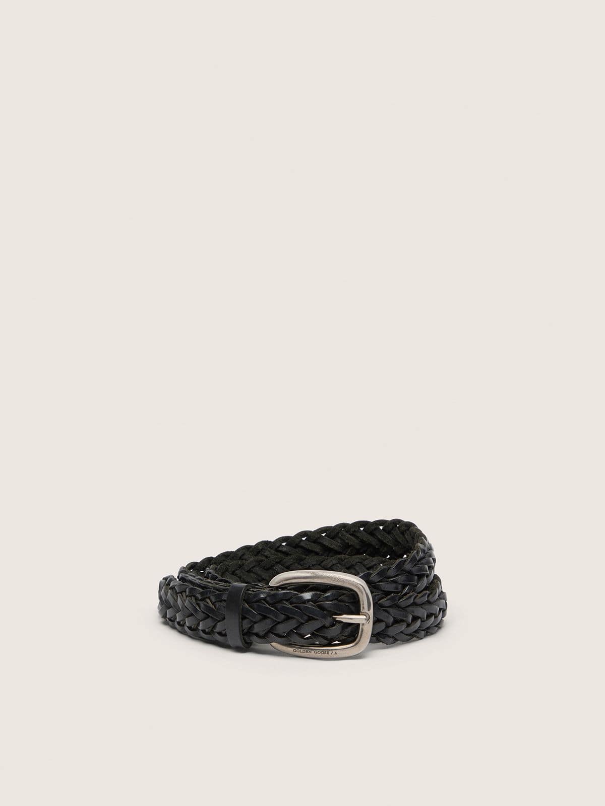 Women's belt in black leather
