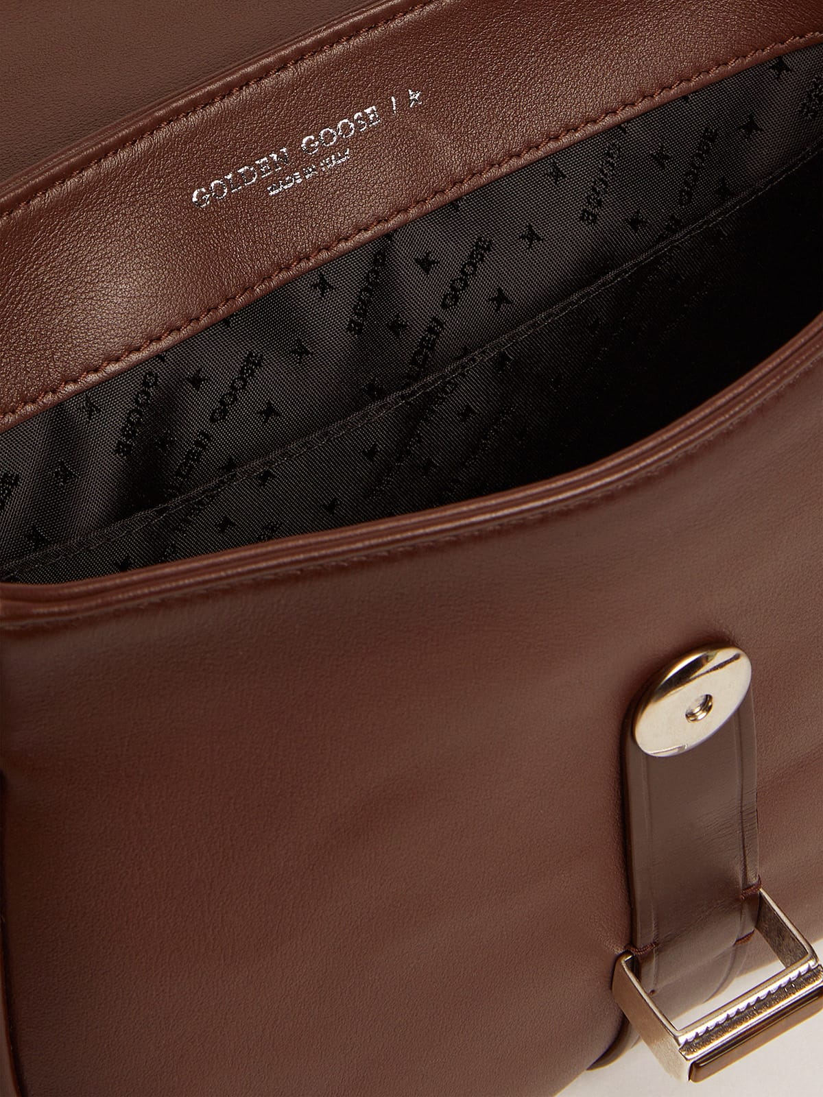 Women's small Rodeo Bag in dark tan leather