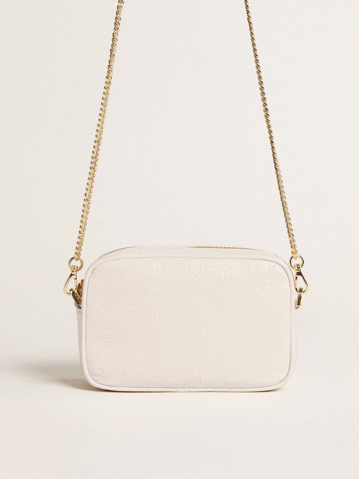 Mini Star Bag in butter-white leather with tone-on-tone star