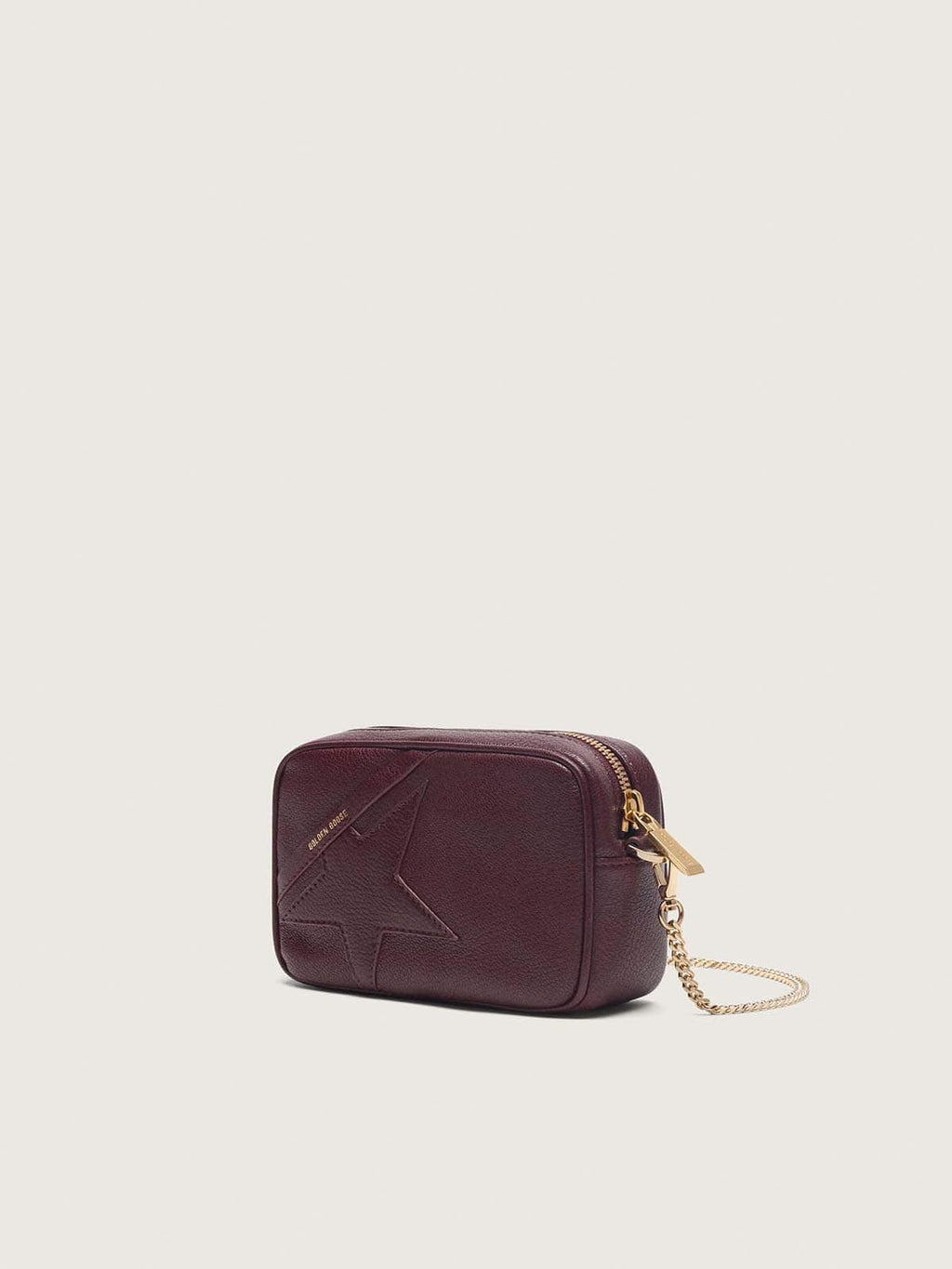 Mini Star Bag in wine-red leather with tone-on-tone star